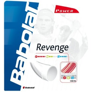 Babolat Sznur tenisowy Revenge czerwony 12m Zestaw