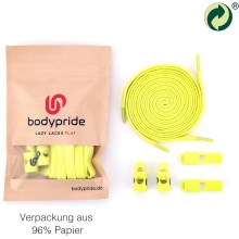 bodypride sznurowadła płaskie modny żółty 120cm - 1 para