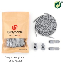 bodypride sznurowadła płaskie modnie jasnoszare 120cm - 1 para