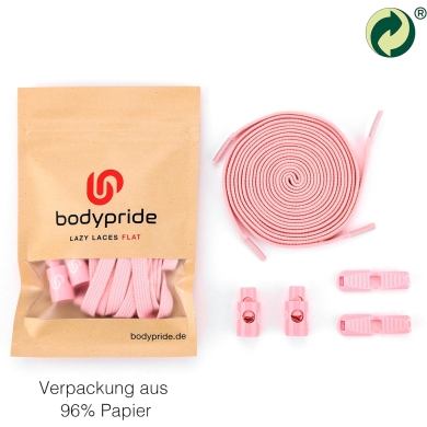 bodypride sznurowadła płaskie modny róż 120cm - 1 para