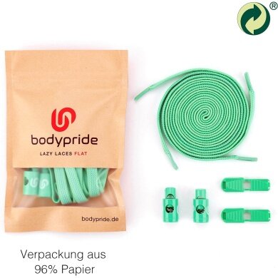 bodypride sznurowadła płaskie modny miętowy 120cm - 1 para