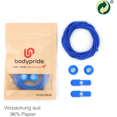 bodypride sznurowadła okrągłe/odblaskowe niebieskie 120cm - 1 para