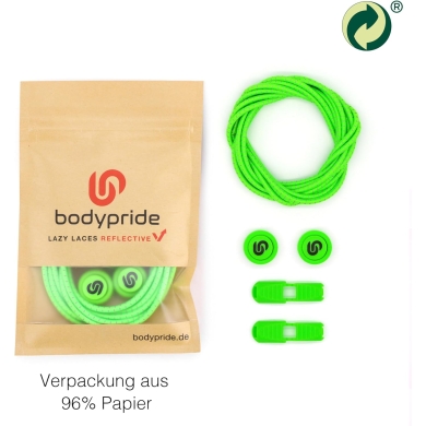 bodypride Sznurówki Okrągłe/odblaskowe neonowo-zielone 120cm - 1 Para