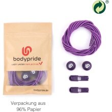 bodypride sznurowadła okrągłe/odblaskowe fioletowe 120cm - 1 para