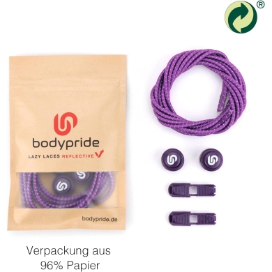 bodypride sznurowadła okrągłe/odblaskowe fioletowe 120cm - 1 para