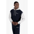 Champion Bluza z kapturem (Bawełniany hoodie) w kontrastowych kolorach z małym logo granatowy mężczyźni