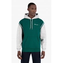 Champion Bluza z kapturem (Bawełniany hoodie) w kontrastowych kolorach z małym logo 2021 zielony Mężczyźni