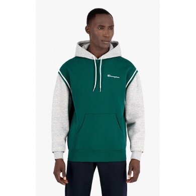 Champion Bluza z kapturem (Bawełniany hoodie) w kontrastowych kolorach z małym logo 2021 zielony Mężczyźni