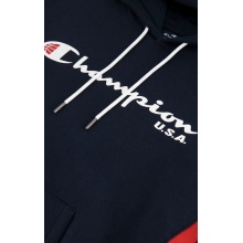 Champion Bluza z kapturem (Fleece bawełniana) Off Court z logo USA granatowa męska