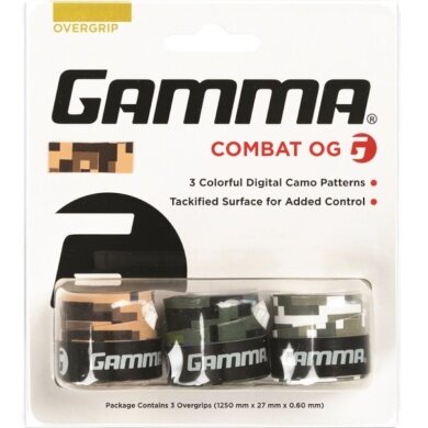 Gamma Overgrip Combat (antypoślizgowy uchwyt) 0.6mm sortowany - 3 sztuki