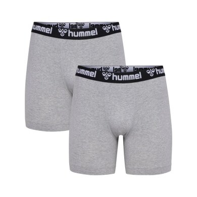 hummel Bielizna Boxer hmlBoxer (Bawełna) szary Mężczyźni - 2-pak