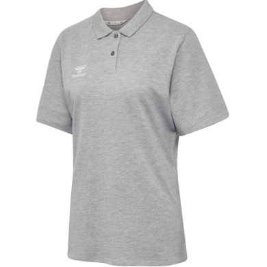 hummel Sport/Czas wolny Polo hmlGO 2.0 (Bawełna organiczna) Krótki rękaw szary Damskie