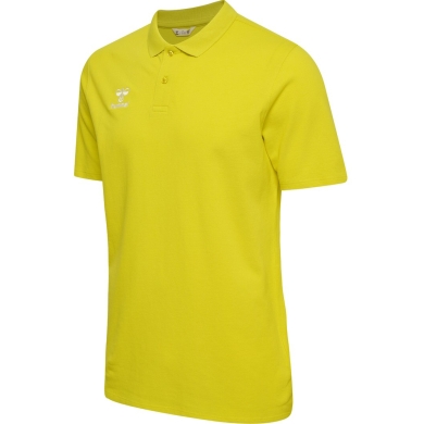 hummel Sport/Czas wolny Polo hmlGO 2.0 (Bawełna organiczna) Krótki rękaw żółty Mężczyźni