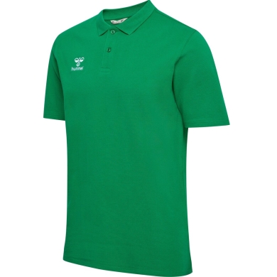 hummel Sport/Czas wolny Polo hmlGO 2.0 (Bawełna organiczna) Krótki rękaw zielony Mężczyźni