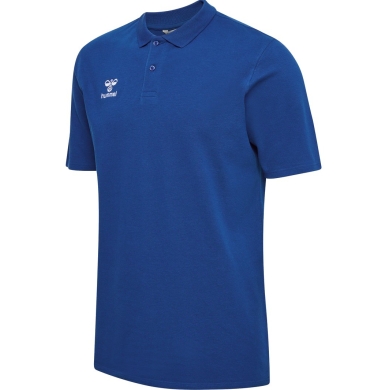 hummel Sport/Czas wolny Polo hmlGO 2.0 (Bawełna organiczna) Krótki rękaw ciemnoniebieski Mężczyźni