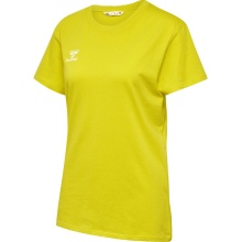 hummel Sport/Freizeit-Shirt hmlGO 2.0 (Bawełna organiczna, klasyczny design) Krótki rękaw żółty Damski