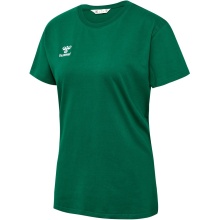 hummel Sport/Freizeit-Shirt hmlGO 2.0 (Bawełna organiczna, klasyczny design) Krótki rękaw ciemnozielony Damski