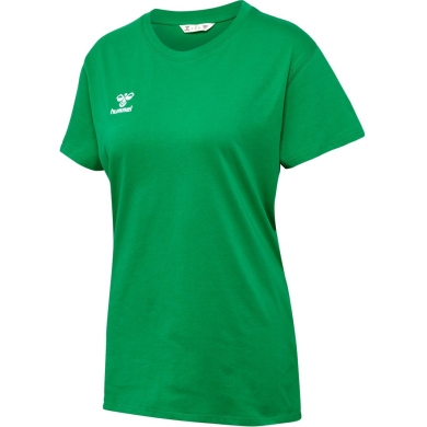 hummel Sport/Freizeit-Shirt hmlGO 2.0 (Bawełna organiczna, klasyczny design) Krótki rękaw zielony Damski