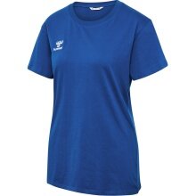 hummel Sport/Freizeit-Shirt hmlGO 2.0 (Bawełna organiczna, klasyczny design) Krótki rękaw ciemnoniebieski Damski