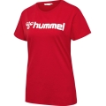 hummel Sport/Freizeit-Shirt hmlGO 2.0 Logo (Bawełna organiczna) Krótki rękaw czerwony Damski