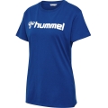 hummel Sport/Freizeit-Shirt hmlGO 2.0 Logo (Bawełna organiczna) Krótki rękaw ciemnoniebieski Damski