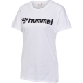 hummel Sport/Freizeit-Shirt hmlGO 2.0 Logo (Bawełna organiczna) Krótki rękaw biały Damski