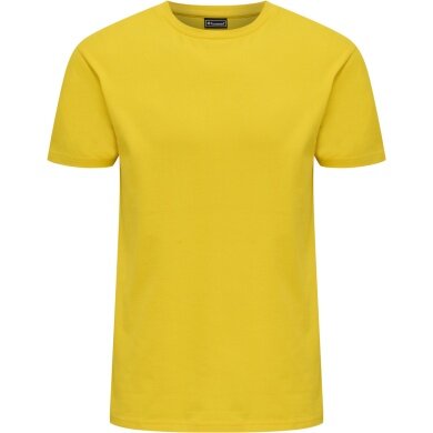 hummel T-shirt rekreacyjne hmlRED Basic (bawełna) Krótki rękaw żółty Mężczyźni