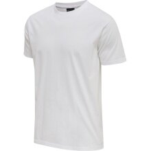 hummel T-shirt rekreacyjne hmlRED Basic (bawełna) Krótki rękaw biały Mężczyźni