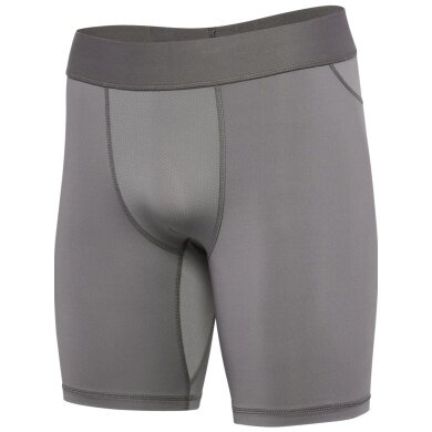 hummel Spodnie funkcyjne hmlBL Performance Short Tight (poliestr, dopasowane) ciemnoszare mężczyźni