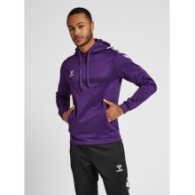 hummel Sportowa bluza z kapturem hmlCORE XK Poly Sweat Hoodie (materiał poliestrowy) z kapturem fioletowy/biały męski