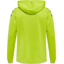 hummel Sportowa bluza z kapturem hmlCORE XK Poly Sweat Hoodie (materiał poliestrowy) z kapturem limonkowa męska