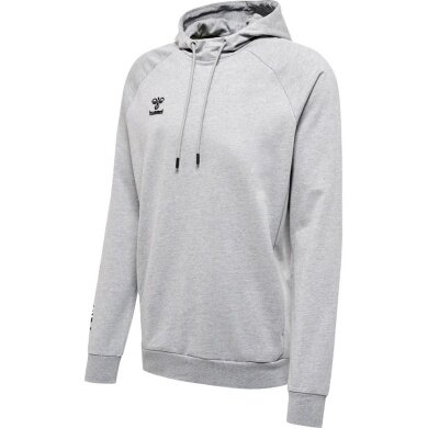 hummel Bluza z kapturem hmlMOVE Grid Cotton Hoodie (Bawełna) z kapturem szara Mężczyźni