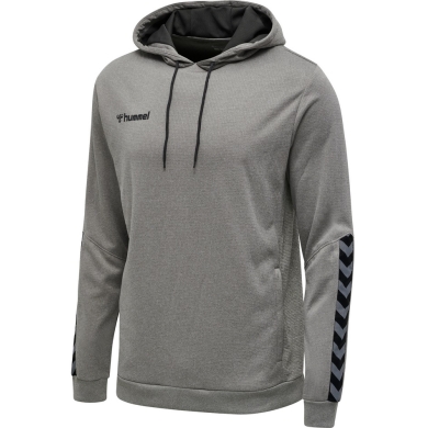 hummel Sportowa bluza z kapturem hmlAUTHENTIC Poly Hoodie (dzianina poliestrowa) z kapturem szara męska