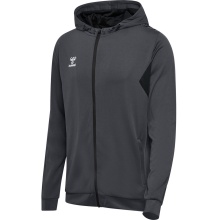 hummel Sportowa kurtka z kapturem hmlAUTHENTIC PL Zip Hoodie (100% rec. poliester) asfaltowy szary Mężczyźni