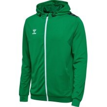 hummel Sportowa kurtka z kapturem hmlAUTHENTIC PL Zip Hoodie (100% rec. poliester) zielona męska