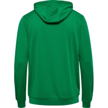 hummel Sportowa kurtka z kapturem hmlAUTHENTIC PL Zip Hoodie (100% rec. poliester) zielona męska