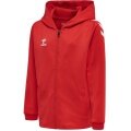 hummel Sportowa bluza z kapturem hmlCORE XK Poly Zip Hood Sweat (materiał poliestrowy) z kapturem czerwony dziecięcy