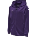 hummel Sportowa kurtka z kapturem hmlCORE XK Poly Zip Hood Sweat (materiał poliestrowy) z kapturem fioletowo/biała dziecięca