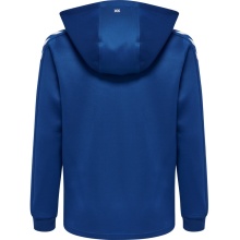 hummel Sportowa bluza z kapturem hmlCORE XK Poly Zip Hood Sweat (materiał poliestrowy) z kapturem granatowa dziecięca