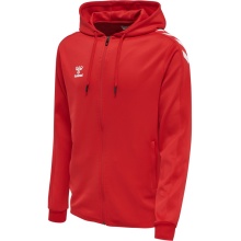 hummel Sportowa bluza z kapturem hmlCORE XK Poly Zip Hood Sweat (materiał polarowy) z kapturem czerwony mężczyźni