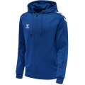 hummel Sportowa bluza z kapturem hmlCORE XK Poly Zip Hood Sweat (materiał poliestrowy) z kapturem granatowa męska