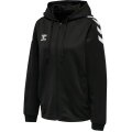 hummel Sportowa kurtka z kapturem hmlCORE XK Poly Zip Hood Sweat (materiał poliestrowy) z kapturem czarna damska