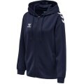 hummel Sportowa kurtka z kapturem hmlCORE XK Poly Zip Hood Sweat (materiał poliestrowy) z kapturem granatowa damska