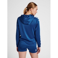 hummel Sportowa kurtka z kapturem hmlCORE XK Poly Zip Hood Sweat (materiał dresowy z poliestru) granatowa damska