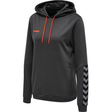 hummel Sportowa bluza z kapturem hmlAUTHENTIC Poly Hoodie (dzianina poliestrowa) z kapturem szary asfaltowy Damska