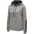 hummel Sportowa bluza z kapturem hmlAUTHENTIC Poly Hoodie (dzianina poliestrowa) z kapturem szara damska