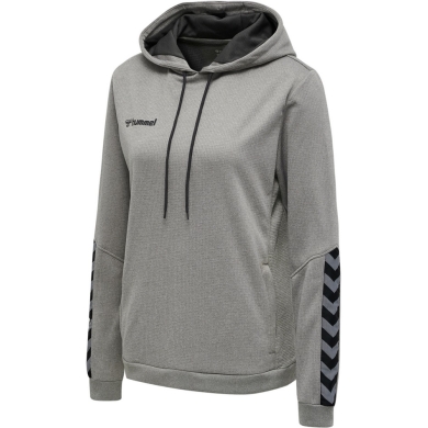 hummel Sportowa bluza z kapturem hmlAUTHENTIC Poly Hoodie (dzianina poliestrowa) z kapturem szara damska