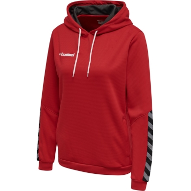 hummel Sportowa bluza z kapturem hmlAUTHENTIC Poly Hoodie (dzianina poliestrowa) z kapturem czerwona damska