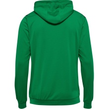 hummel Sportowa bluza z kapturem hmlAUTHENTIC PL Hoodie (z kieszeniami na zamek błyskawiczny) zielona Mężczyźni