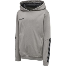 hummel Sportowa bluza z kapturem hmlAUTHENTIC Poly Hoodie (dzianina poliestrowa) z kapturem szara dziecięca